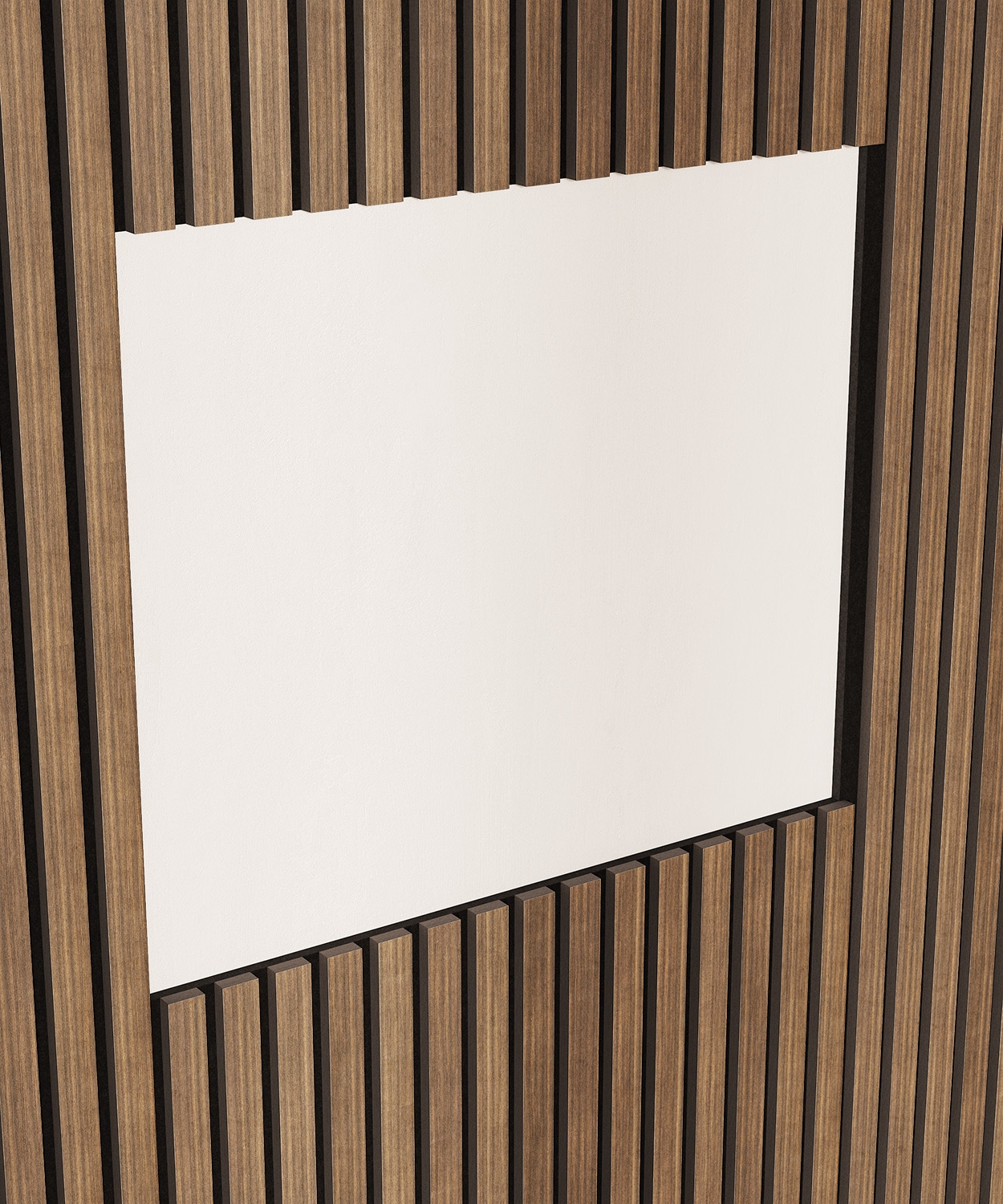 МДФ стеновая панель акустическая Cosca Decor Монако Дуб Маррон Коричневый черный войлок 1200×600×21 фото в интерьере